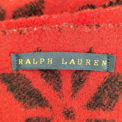 ラルフローレン RALPH LAUREN ノルディック柄 幾何学 フリンジ マフラー レディース