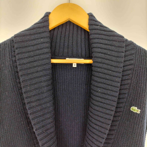 ラコステ LACOSTE ロゴ刺繍 ショールカラー ニット ベスト レディース FR:38