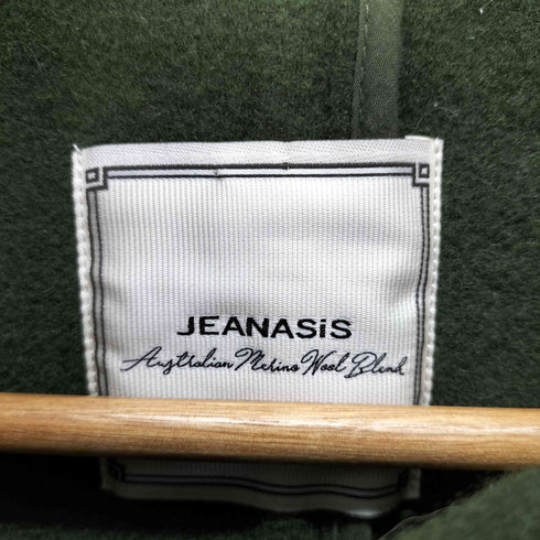 ジーナシス JEANASIS メルトン フード付き ダッフルコート レディース FREE