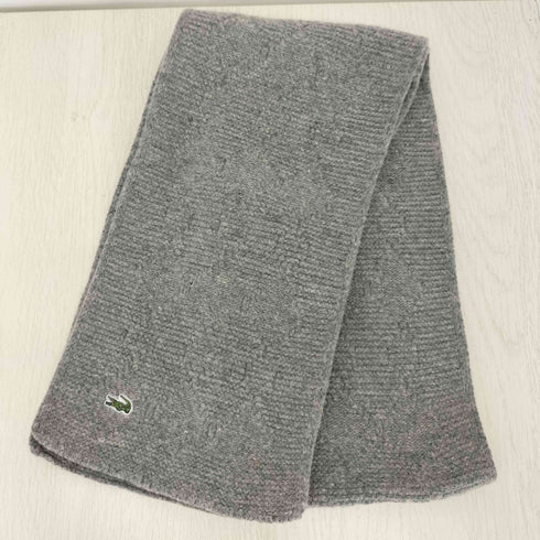 ラコステ LACOSTE ロゴ刺繍 ニット マフラー レディース