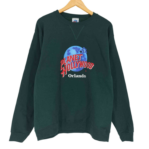 プラネットハリウッド PLANET HOLLYWOOD 90S USA製 Orlando クルーネックスウェット メンズ