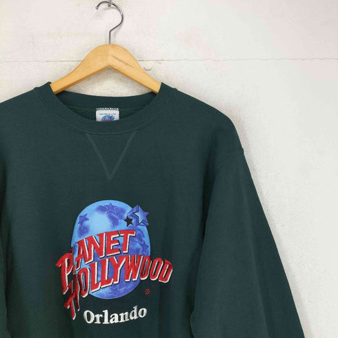 プラネットハリウッド PLANET HOLLYWOOD 90S USA製 Orlando クルーネックスウェット メンズ