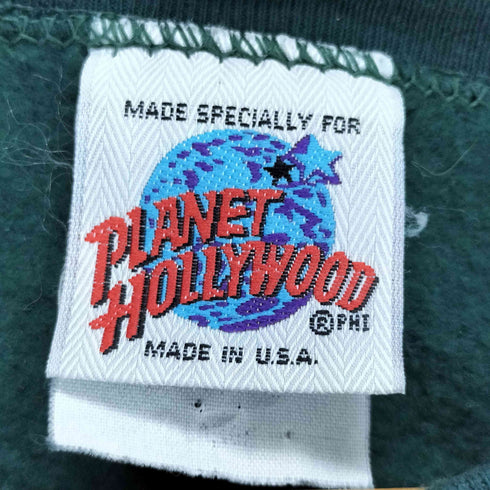 プラネットハリウッド PLANET HOLLYWOOD 90S USA製 Orlando クルーネックスウェット メンズ