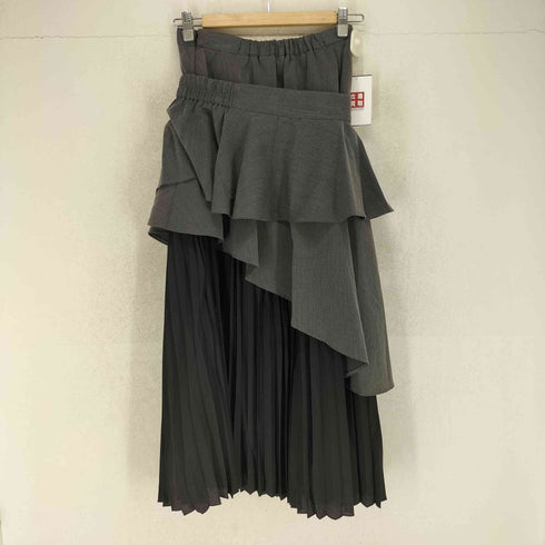 ミッシュマッシュ MISCH MASCH ペプラムベルト付き異素材スカート レディース JPN:M