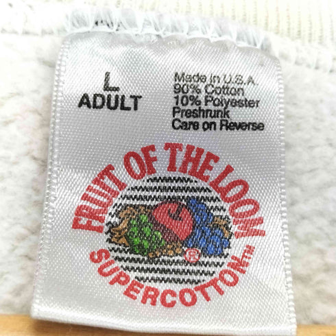 フルーツオブザルーム FRUIT OF THE LOOM MADE IN USA 刺繍 クルーネックスウェット メンズ JPN:L