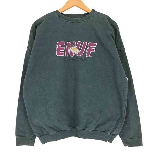 E.N.U.F キャラクタープリントクルーネックスウェット メンズ