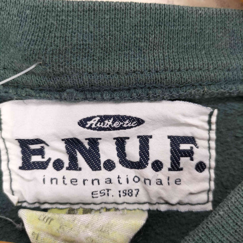 E.N.U.F キャラクタープリントクルーネックスウェット メンズ
