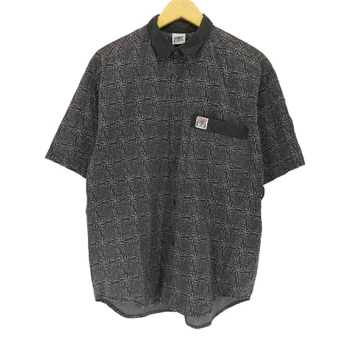 ヴィジョンストリートウェア VISION STREET WEAR 90S USA製 総柄シャツ 幾何学柄 John Grigley メンズ import:M