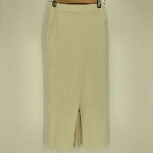ナチュラルクチュール natural couture 【プチナチュ】スリット入り細リブニットタイトスカート レディース JPN:M