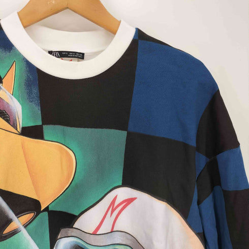 ザラ ZARA SPEED RACER TATSUNOKO PRODUCTION チェック スウェット メンズ import:S