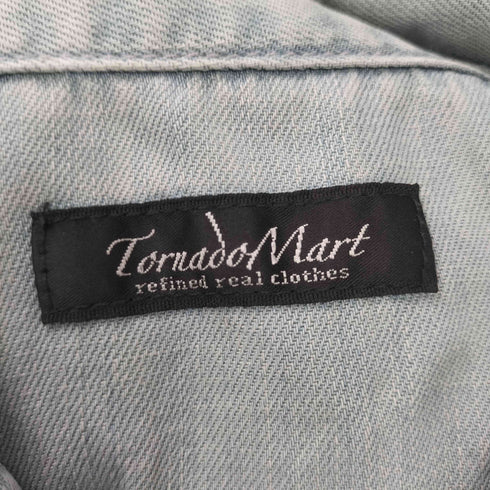 トルネードマート TORNADO MART 00S エンブロイダリー 刺繍 七分袖 デニム シャツ Y2K レディース JPN:XL