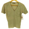 ヒューゴボス HUGO BOSS リネン Vネック 2ポケ S/S 半袖 ニット レディース import:S