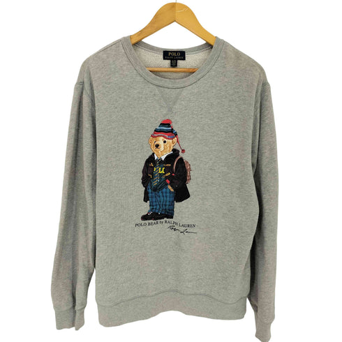 ポロラルフローレン POLO RALPH LAUREN 現行タグ Vガゼット ポロベア スウェット メンズ import:XL