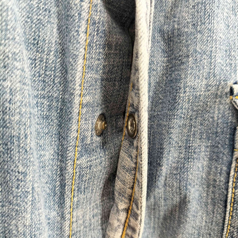 レミレリーフ REMI RELIEF スタッズ パッチワークデザイン デニムウエスタンシャツ メンズ L