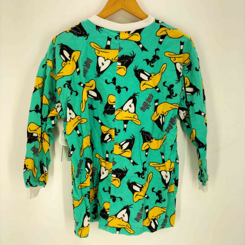 90S ムービー キャラクタープリント 総柄 バンドカラー プルオーバー L/S シャツ レディース