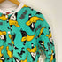 90S ムービー キャラクタープリント 総柄 バンドカラー プルオーバー L/S シャツ レディース