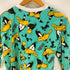 90S ムービー キャラクタープリント 総柄 バンドカラー プルオーバー L/S シャツ レディース