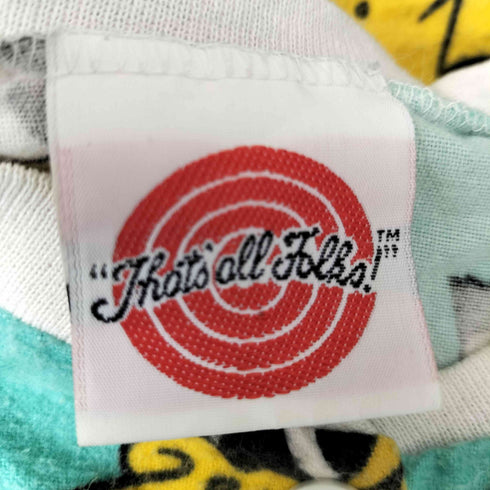 90S ムービー キャラクタープリント 総柄 バンドカラー プルオーバー L/S シャツ レディース