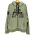 トミーヒルフィガー TOMMY HILFIGER フード裏 サーマル 袖ワッペン フロッキープリント ジップ パーカー メンズ import:XL