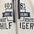 トミーヒルフィガー TOMMY HILFIGER フード裏 サーマル 袖ワッペン フロッキープリント ジップ パーカー メンズ import:XL