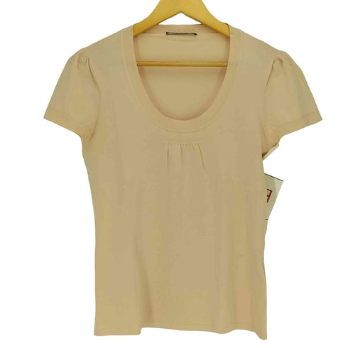ヒューゴボス HUGO BOSS フロント タック シルク S/S カットソー レディース import:M