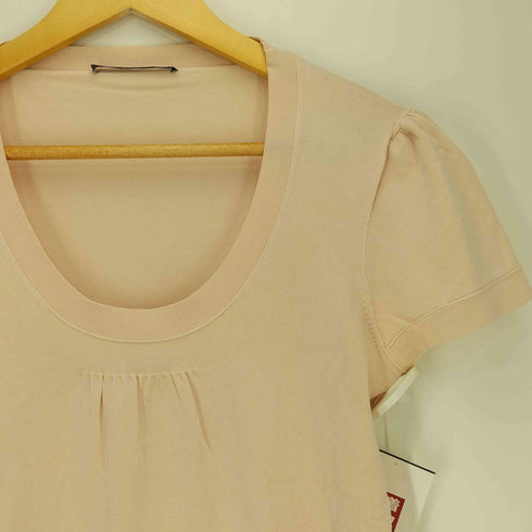 ヒューゴボス HUGO BOSS フロント タック シルク S/S カットソー レディース import:M