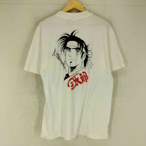 ヘインズ Hanes 90S USA製 漫画 キャラクター プリント 袖裾シングル 半袖 Tシャツ メンズ L