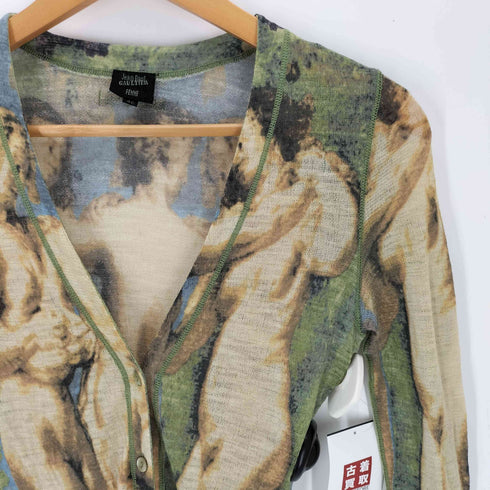 ジャンポールゴルチエフェム Jean Paul GAULTIER FEMME パワーネット アートグラフック カーディガン レディース 40