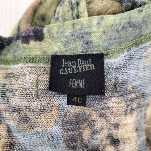 ジャンポールゴルチエフェム Jean Paul GAULTIER FEMME パワーネット アートグラフック カーディガン レディース 40