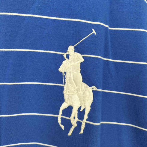 ポロゴルフラルフローレン POLO GOLF RALPH LAUREN VINTAGE LISLE PIMA COTTON ビッグポニー 刺繍 ボーダー ポロシャツ メンズ import:M