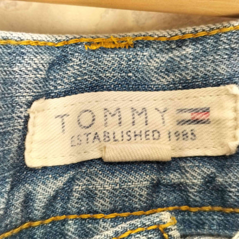 トミー TOMMY プリント ポケットデザイン ジップフライ ストレート デニム パンツ メンズ L
