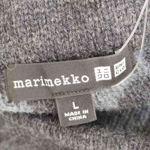 マリメッコ marimekko 花柄ニット ラムクルーネックセーター ラムミニスカート レディース L/L