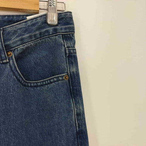 The Barnnet ロゴパッチ ストレート デニムパンツ レディース L