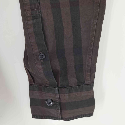 バーバリーロンドン BURBERRY LONDON ノバチェック 後染め レギュラーカラー L/S シャツ メンズ LL