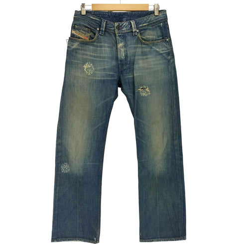 ディーゼル DIESEL LEVAN ダメージ加工 ボタンフライ ストレート デニム メンズ 30inch