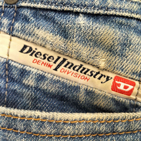 ディーゼル DIESEL LEVAN ダメージ加工 ボタンフライ ストレート デニム メンズ 30inch