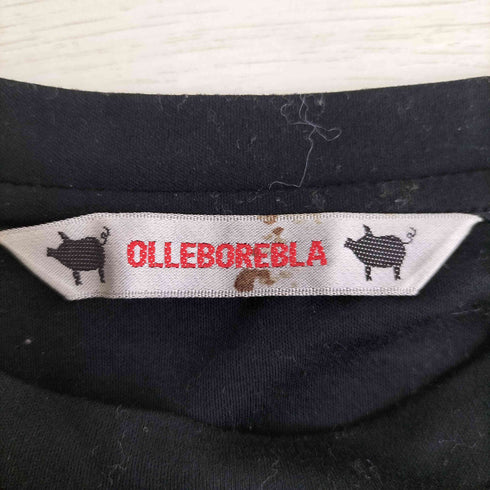 アルベロベロ OLLEBOREBLA オレボレブラ ボックスラメプリント くまさんウールニットアップリケ 長袖Tシャツ レディース