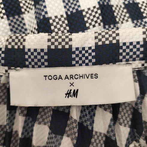 トーガアーカイブス TOGA ARCHIVES コラボ カットアウト チェック プリーツ スカート レディース 36