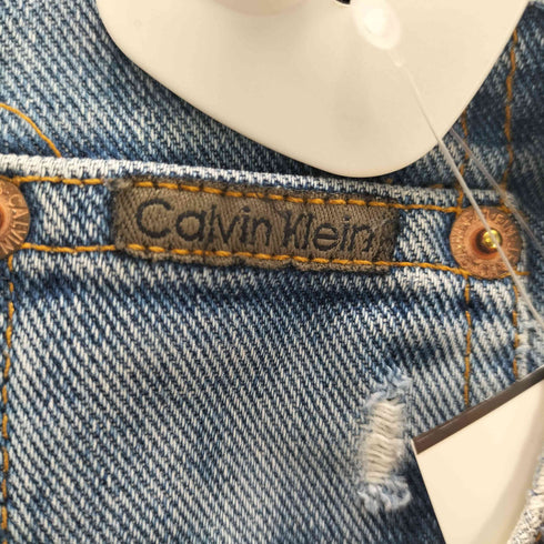 カルバンクライン CALVIN KLEIN 00S OLD フリンジ フレア デニム パンツ Y2K メンズ 8