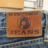 ヒステリックグラマー HYSTERIC GLAMOUR 00S ヒスガール 革パッチ スタッズ 装飾 ダメージ ヴィンテージ 加工 ローライズ フレア デニム パンツ Y2K メンズ JPN:M