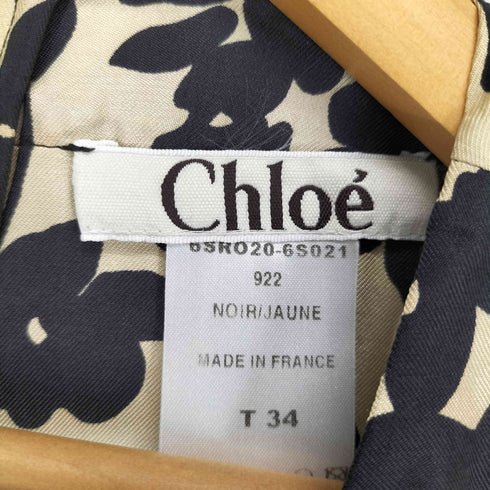 クロエ Chloe MADE IN FRANCE フランス製 花柄 バックジップ ワンピース レディース T34