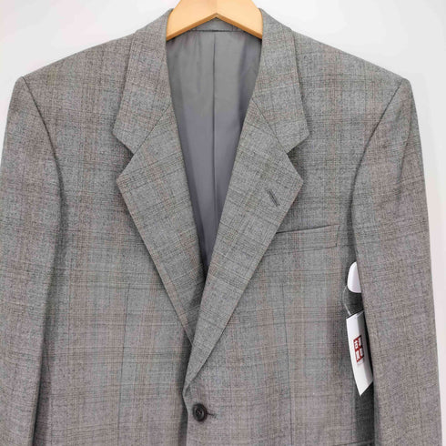 クリスチャンディオール Christian Dior カシミヤ混 グレンチェック ウール 2B テーラードジャケット メンズ 93-80-170