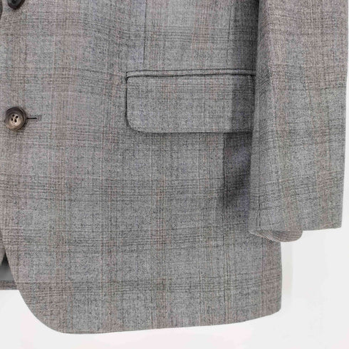 クリスチャンディオール Christian Dior カシミヤ混 グレンチェック ウール 2B テーラードジャケット メンズ 93-80-170