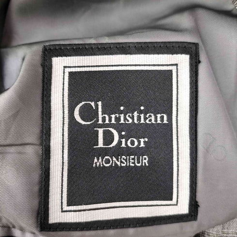 クリスチャンディオール Christian Dior カシミヤ混 グレンチェック ウール 2B テーラードジャケット メンズ 93-80-170