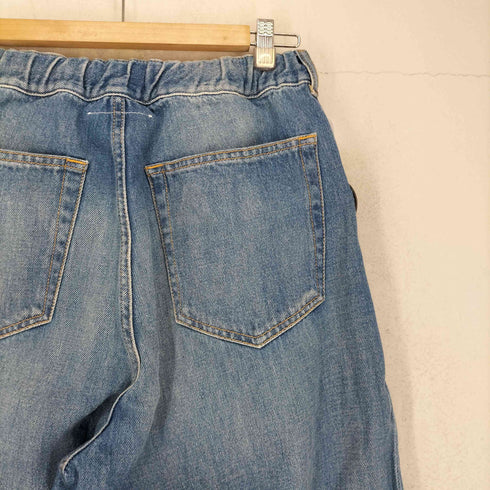 エムエムシックスメゾンマルジェラ MM6 Maison Margiela ペンキ ボタンフライ ワイド デニム パンツ レディース 16Y