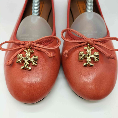 トリーバーチ TORY BURCH ロゴチャーム リボン バレエシューズ レディース 5 1/2 M