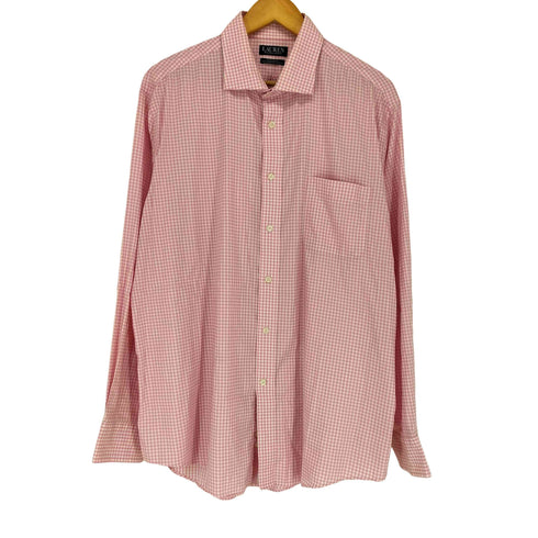ローレンラルフローレン LAUREN RALPH LAUREN ギンガムチェック レギュラーフィット パフォーマンスステッチ シャツ メンズ import:XL