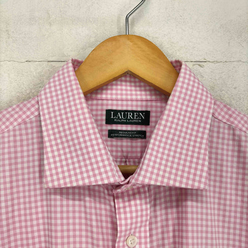 ローレンラルフローレン LAUREN RALPH LAUREN ギンガムチェック レギュラーフィット パフォーマンスステッチ シャツ メンズ import:XL