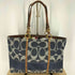 コーチ COACH デニム レザー シグネチャー トートバッグ レディース