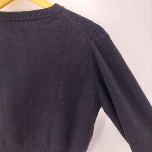 スタイリング styling カシミヤ混 クロップド クルーネックカーディガン レディース FREE